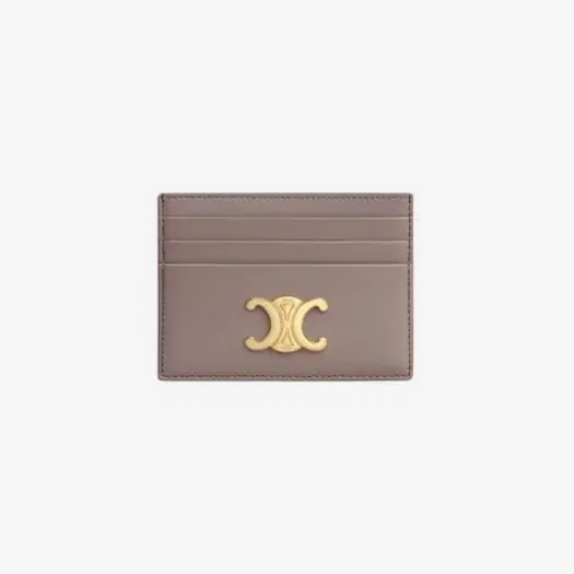 Buy Celine Triomphe Card Holder in Shiny Calfskin Grey Pebble at Sasom – Authentic and Ready to Ship