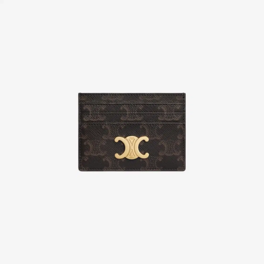 Celine Celine Triomphe Card Holder in Triomphe Canvas Tan