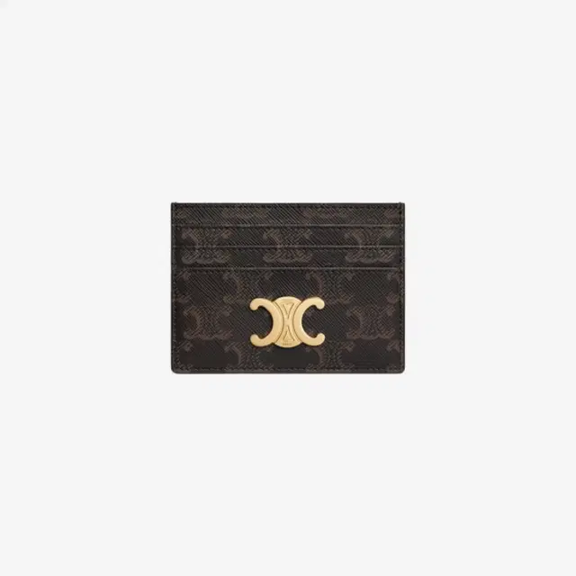 Celine Celine Triomphe Card Holder in Triomphe Canvas Tan - view 1