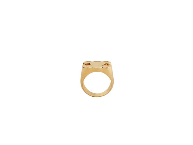 Celine Celine Triomphe Chevalière Ring In Brass With Gold Finish Gold - view 1