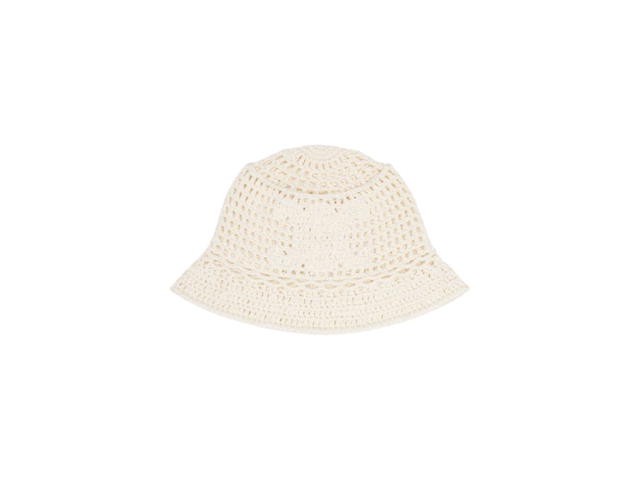 Celine Celine Triomphe Cloche Beanie In Crocheted Cotton Off White - view 1