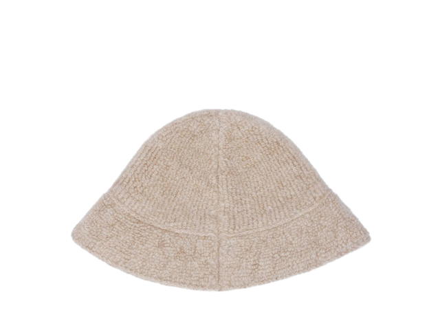 Celine Celine Triomphe Cloche Bucket Hat In Alpaca Wool Oatmeal - view 2