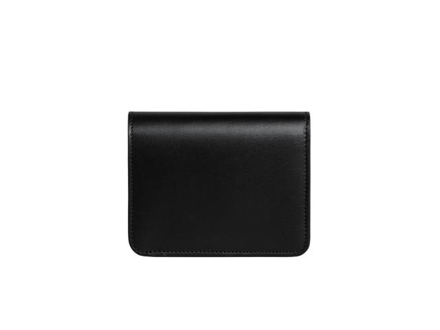 Celine Celine Triomphe Compact Wallet In Shiny Calfskin With Gold Finishing Black - view 2