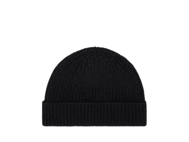 Celine Celine Triomphe Embroidered Beanie In Seamless Cashmere Black - view 2