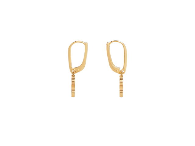 Celine Celine Triomphe Frame Earrings In Brass With Gold Finish Gold - view 3