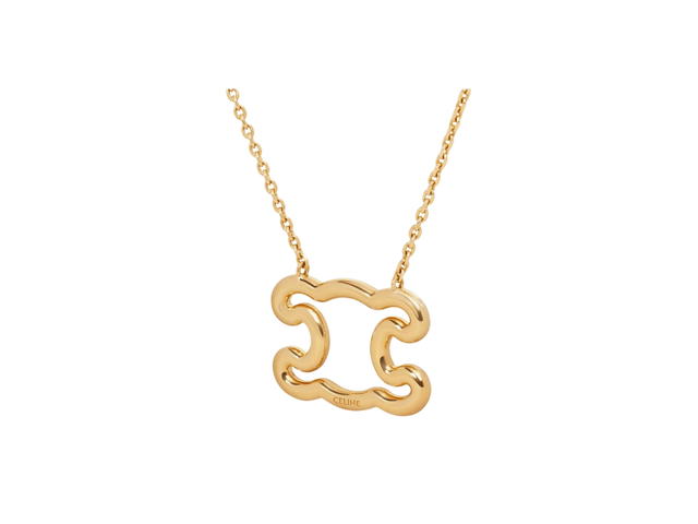 Celine Celine Triomphe Frame Large Necklace In Brass With Gold Finish Gold - view 2