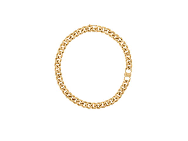 Celine Celine Triomphe Gourmette Necklace In Brass With Gold Finish Gold - view 1