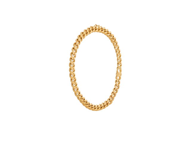 Celine Celine Triomphe Gourmette Necklace In Brass With Gold Finish Gold - view 2