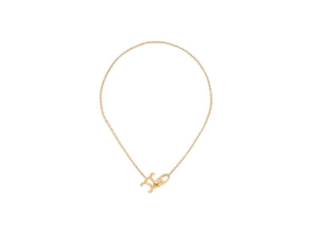Celine Celine Triomphe Lock Necklace In Brass With Gold Finish - view 1