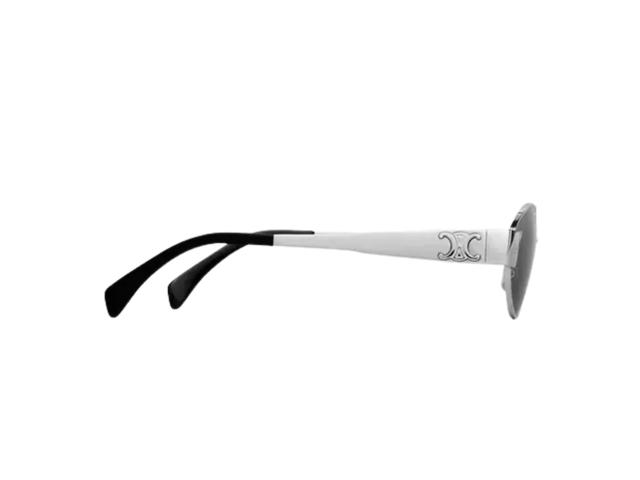 Celine Celine Triomphe Metal 01 Sunglasses In Metal Silver Smoke - view 3