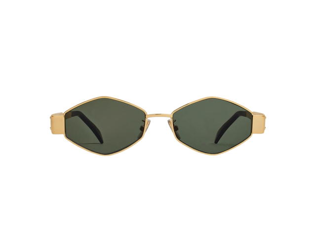 Celine Celine Triomphe Metal 02 Sunglasses In Metal Gold Green - view 1