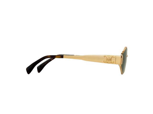 Celine Celine Triomphe Metal 02 Sunglasses In Metal Gold Green - view 2