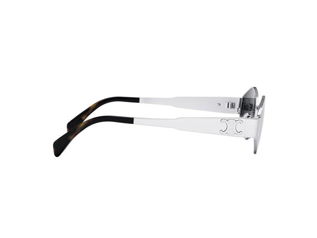 Celine Celine Triomphe Metal 02 Sunglasses In Metal Silver Smoke - view 2