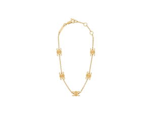 Buy Celine Triomphe Mini Triomphe Bracelet In Brass With Gold Finish Gold at Sasom – Authentic and Ready to Ship