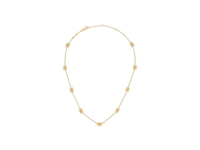 Celine Celine Triomphe Mini Triomphe Necklace In Brass With Gold Finish Gold - view 1