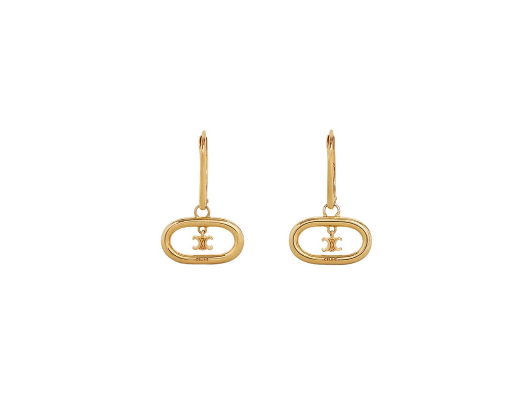Celine Celine Triomphe Mobile Earrings In Brass With Gold Finish Gold