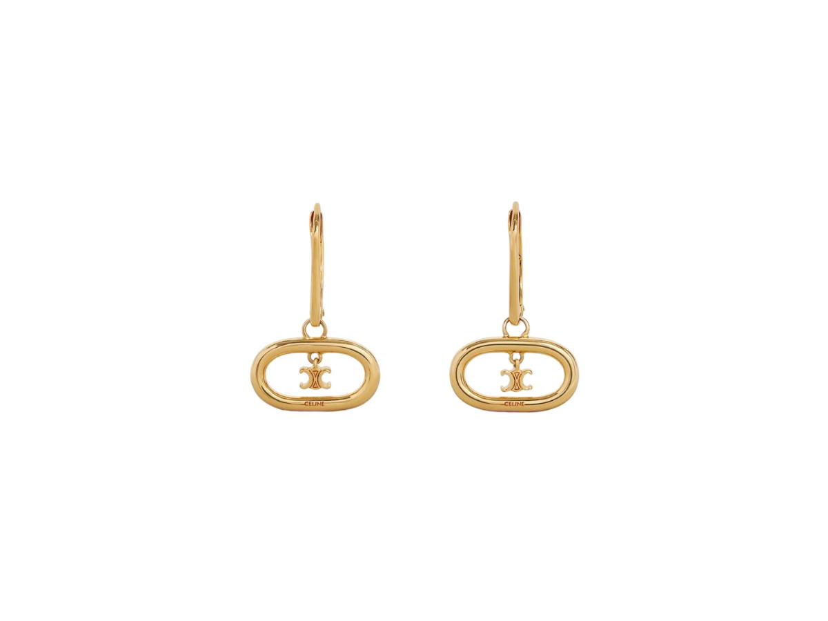 Celine Celine Triomphe Mobile Earrings In Brass With Gold Finish Gold