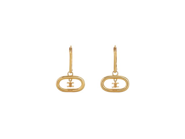 Celine Celine Triomphe Mobile Earrings In Brass With Gold Finish Gold - view 1