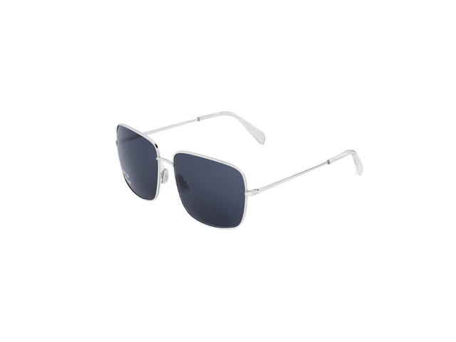 Celine Celine Triomphe Rhinestone 01 Sunglasses In Metal With Crystals Silver Grey - view 2