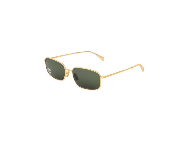 Celine Celine Triomphe Rhinestone 02 Sunglasses In Metal With Crystals Gold-Green - view 2