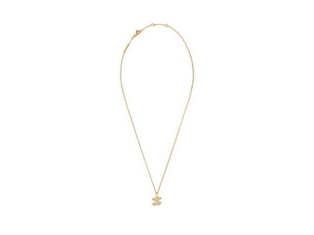 Celine Celine Triomphe Rhinestone Necklace In Brass With Gold Finish And Crystals Gold - view 3