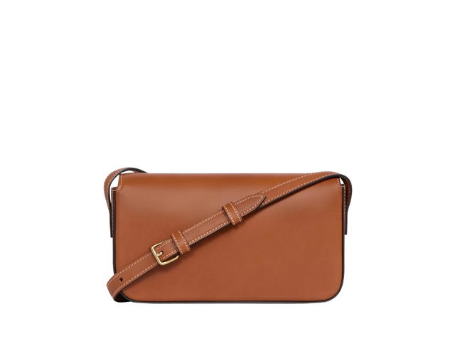 Celine Celine Triomphe Shoulder Bag In Natural Calfskin With Gold Finishing Tan - view 2