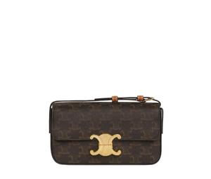 Buy Celine Triomphe Shoulder Bag in Triomphe Canvas and Calfskin Tan at Sasom – Authentic and Ready to Ship