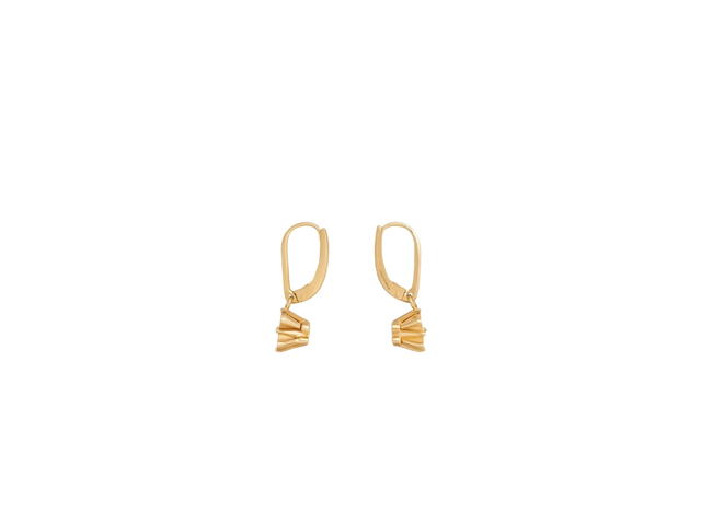 Celine Celine Triomphe Solitaire Earrings In Brass With Gold Finish Gold - view 3