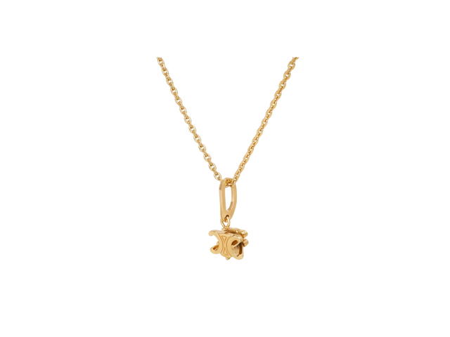 Celine Celine Triomphe Solitaire Necklace in Brass with Gold Finish - view 1
