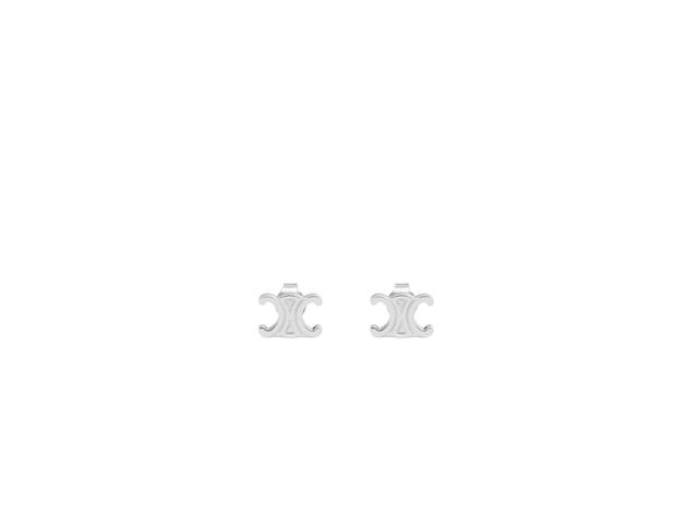 Celine Celine Triomphe Studs In Brass Hardware Silver - view 1