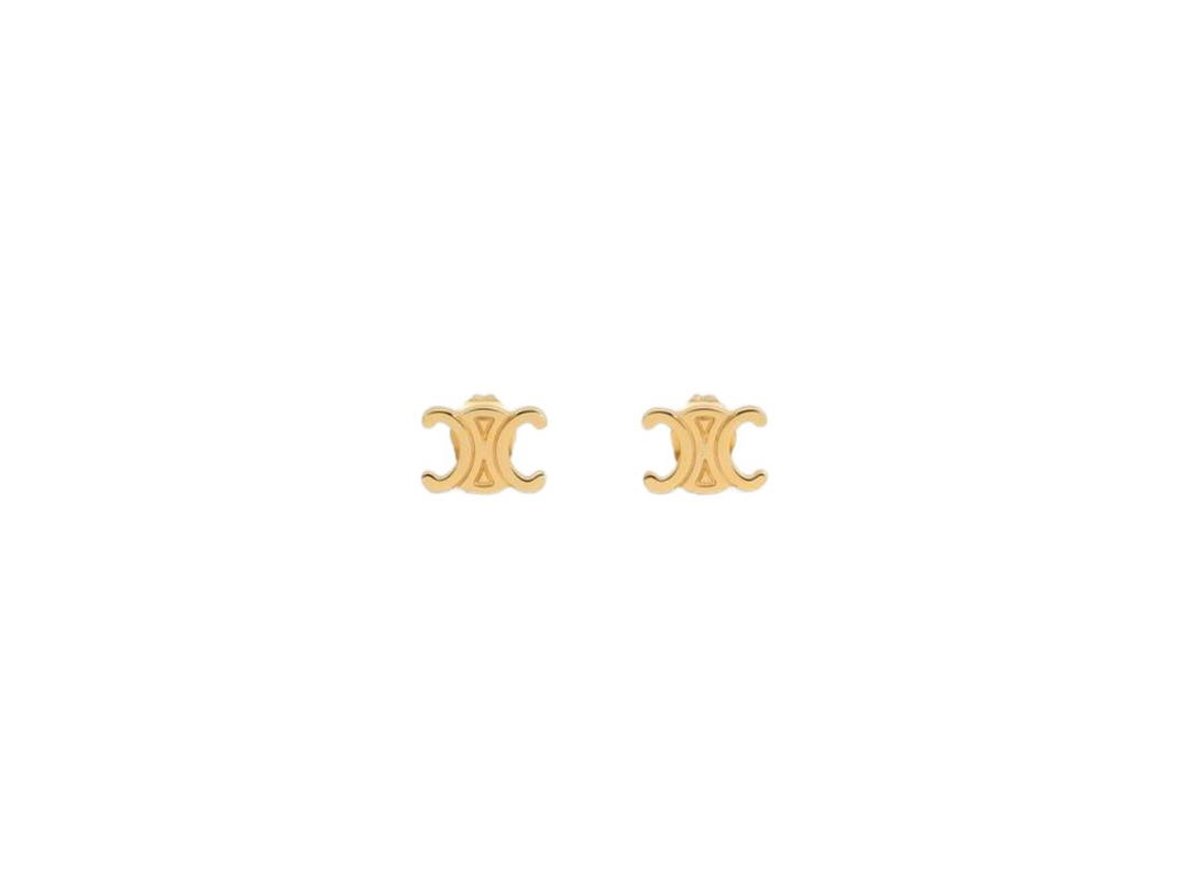 Celine Celine Triomphe Studs In Brass With Gold Finish Gold
