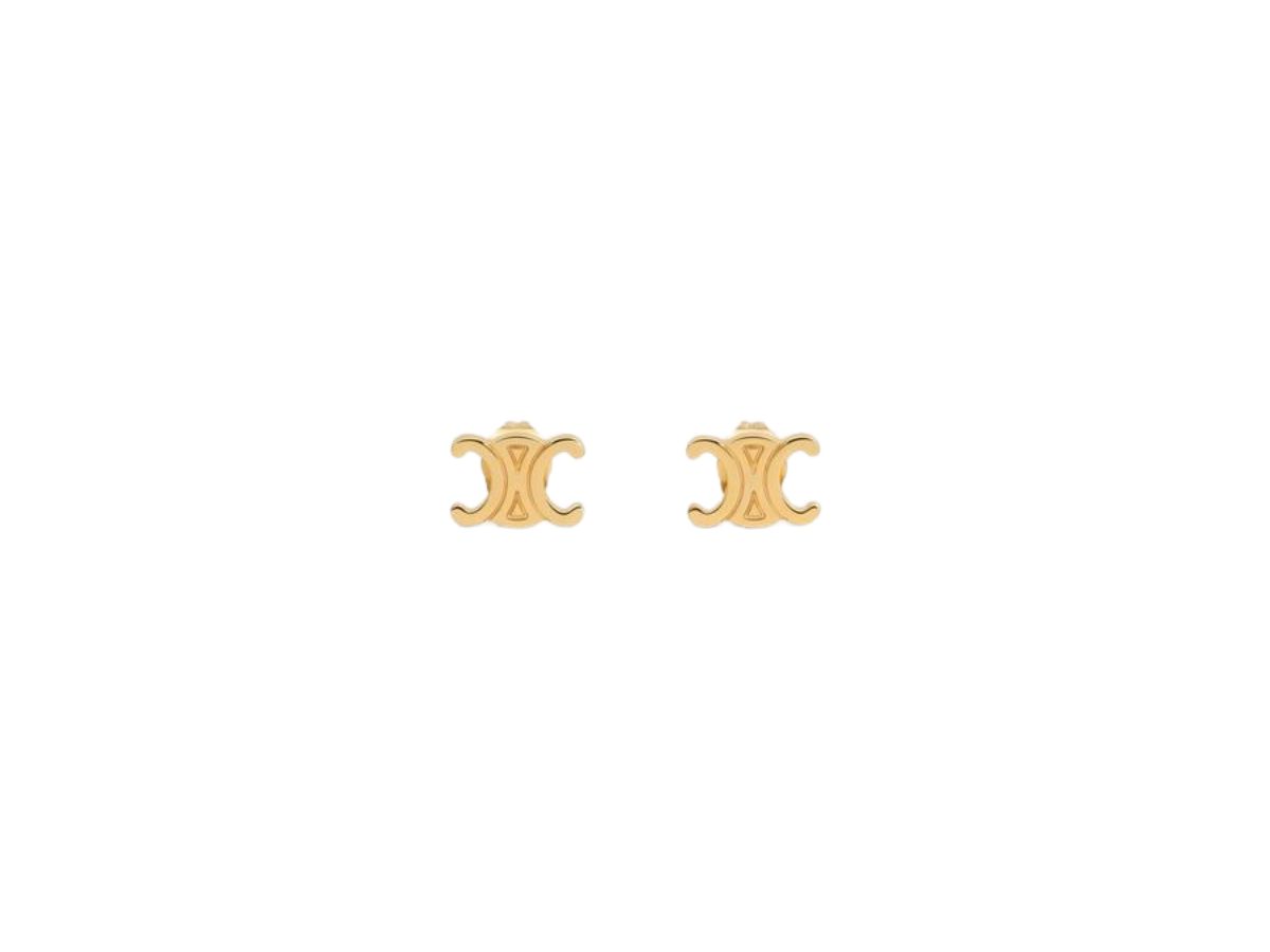 Celine Celine Triomphe Studs In Brass With Gold Finish Gold