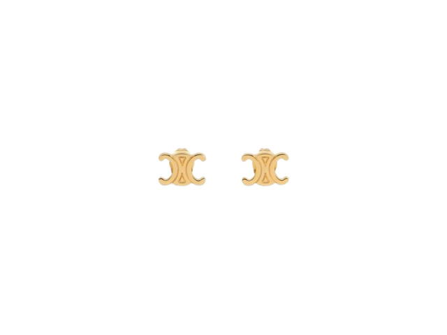 Celine Celine Triomphe Studs In Brass With Gold Finish Gold - view 1