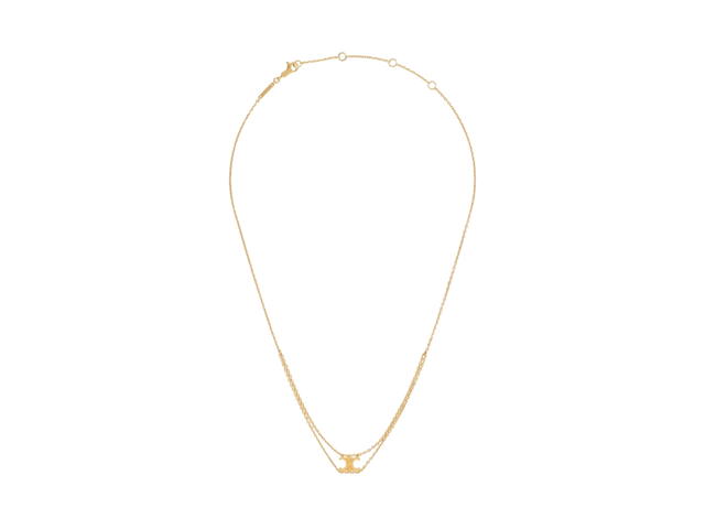Celine Celine Triomphe Suspended Necklace In Brass With Gold Finish Gold - view 2
