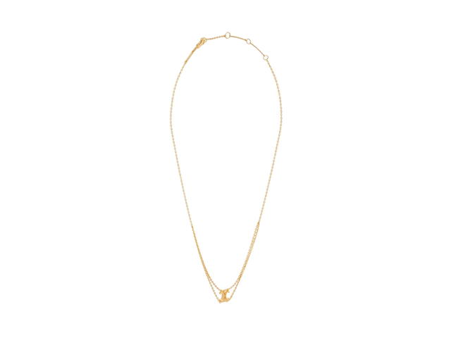 Celine Celine Triomphe Suspended Necklace In Brass With Gold Finish Gold - view 3
