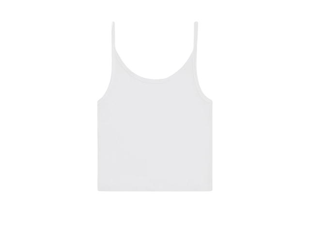 Celine Celine Triomphe Tank Top In Ribbed Cotton Optic White - view 2