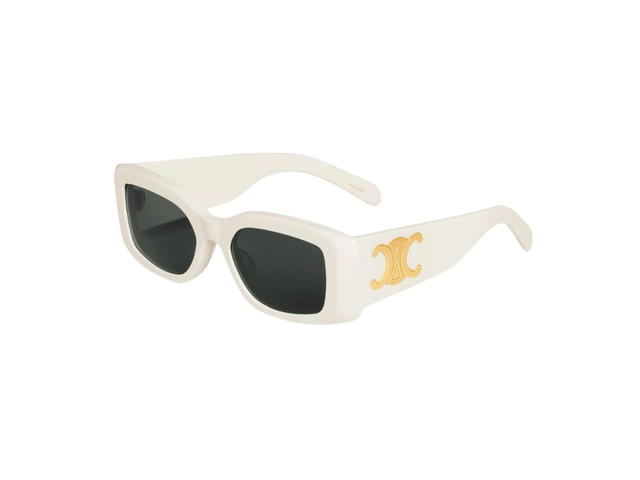 Celine Celine Triomphe XL 01 Sunglasses In Acetate With Smoke Lenses Ivory - view 1