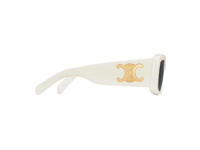 Celine Celine Triomphe XL 01 Sunglasses In Acetate With Smoke Lenses Ivory - view 3