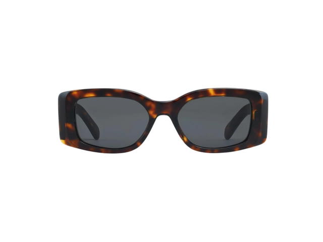 Celine Celine Triomphe XL 01 Sunglasses In Acetate With Smoke Lenses Red Havana - view 2