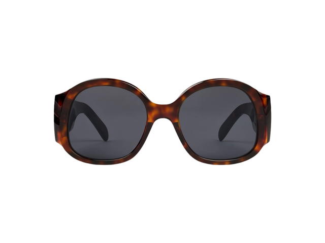 Celine Celine Triomphe XL 02 Sunglasses In Acetate Frame With Smoke Lenses Red Havana - view 2