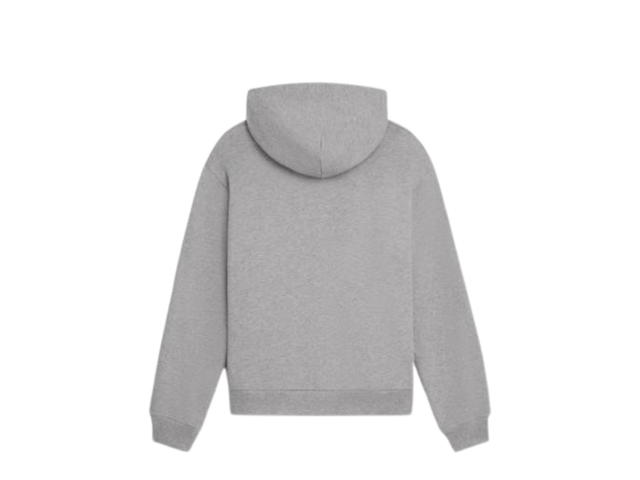 Celine Celine Troubadour Loose Hoodie In Cotton Fleece Grey Melange-Black - view 2