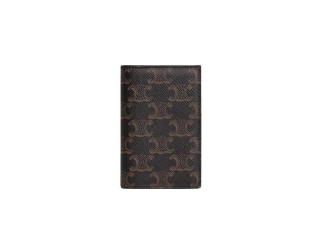 Celine Celine Vertical Card Holder In Triomphe Canvas Black - view 1