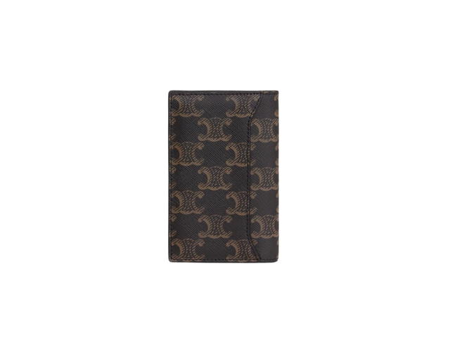 Celine Celine Vertical Card Holder In Triomphe Canvas Black - view 2