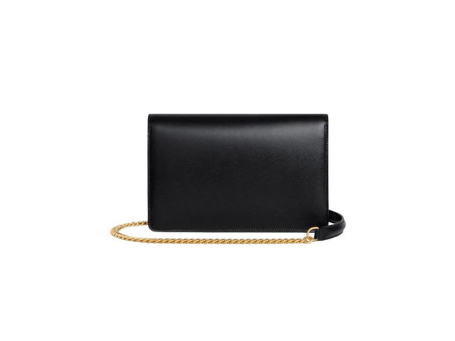 Celine Celine Wallet On Chain Triomphe In Shiny Calfskin Black - view 2