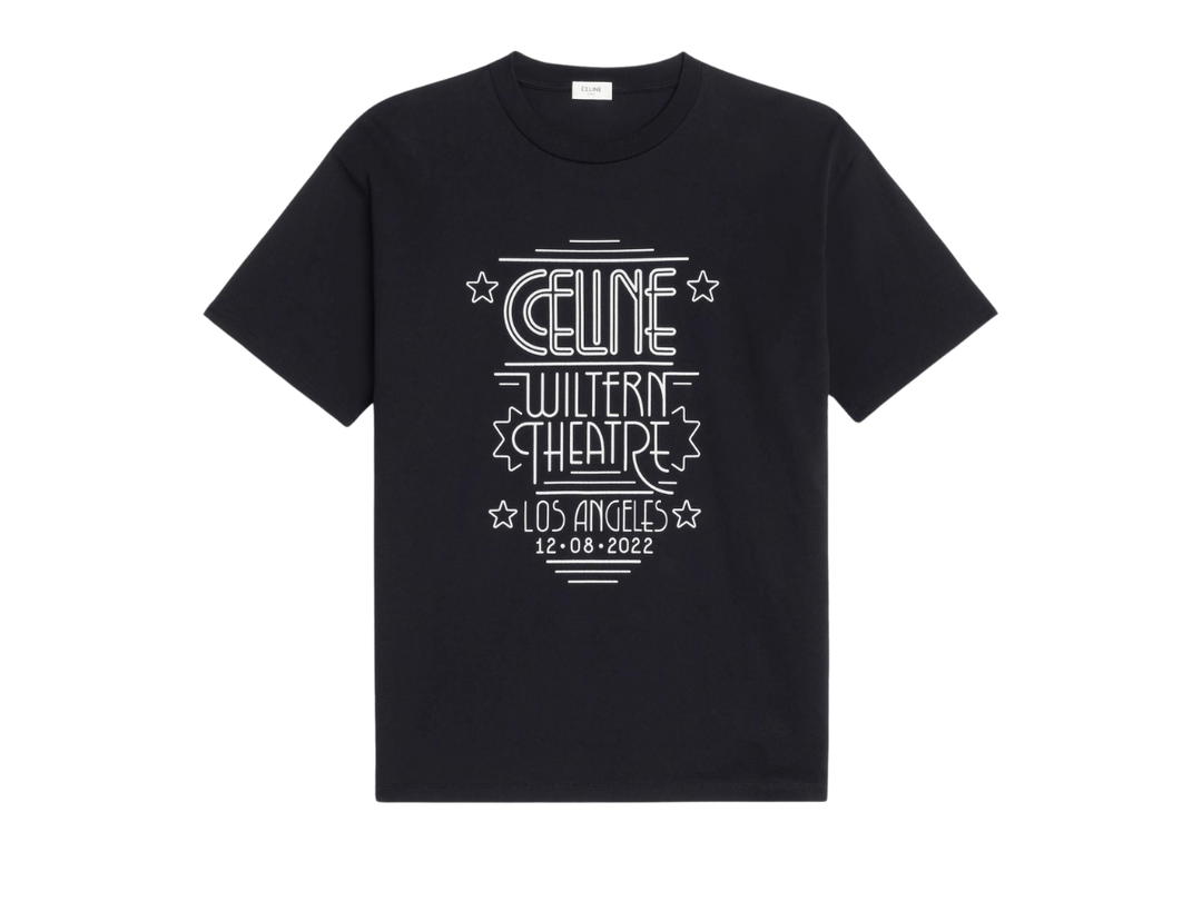 Celine Celine Wiltern T-Shirt In Cotton Jersey Black White