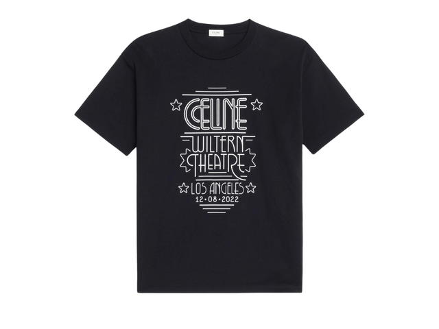 Celine Celine Wiltern T-Shirt In Cotton Jersey Black White - view 1