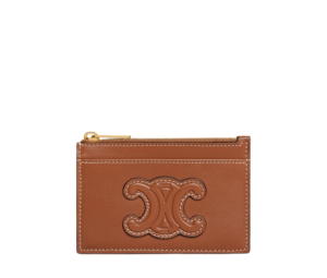 Buy Celine Zipped Card Holder In Smooth Lambskin With Gold Finishing Tan at Sasom – Authentic and Ready to Ship