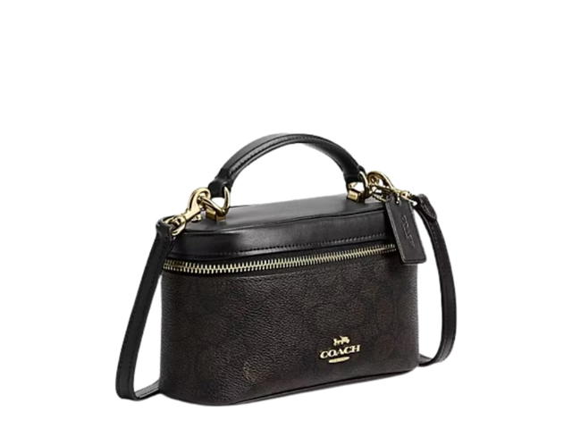 Coach Coach Rainer Crossbody Bag 18 In Signature Canvas Walnut Black - view 2