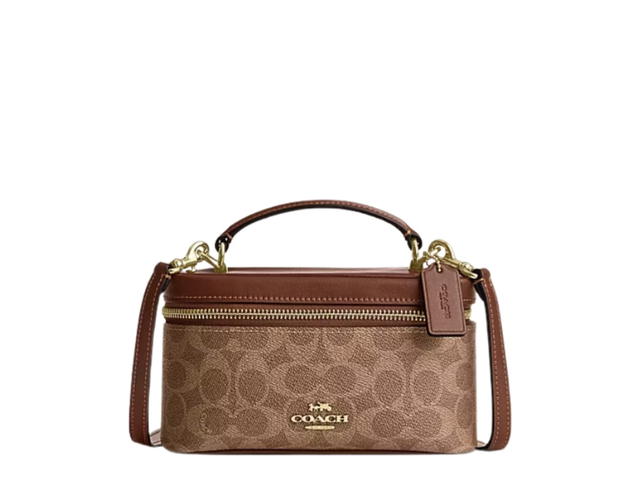Coach Coach Rainer Crossbody Bag 18 In Signature Canvas Tan Brown - view 1