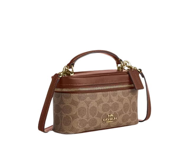 Coach Coach Rainer Crossbody Bag 18 In Signature Canvas Tan Brown - view 2